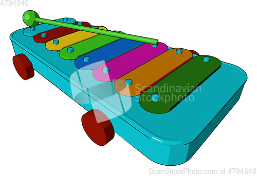 Image of A type of xylophone toy vector or color illustration