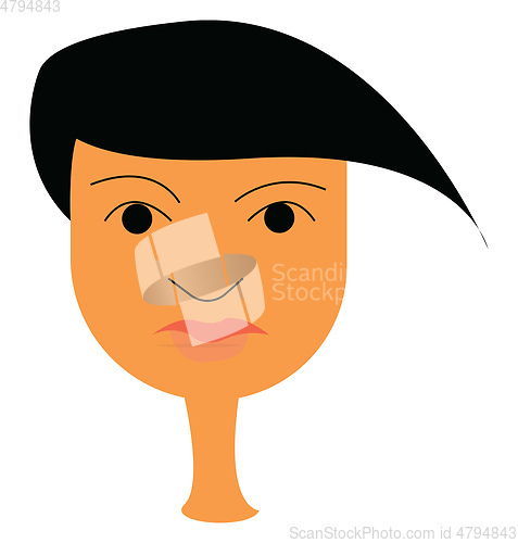 Image of A muffled boy vector or color illustration