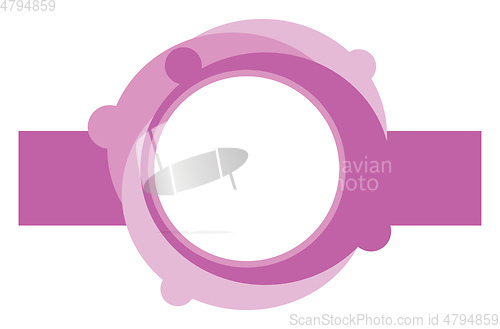 Image of Clipart of a colorful round shaped button vector color drawing o