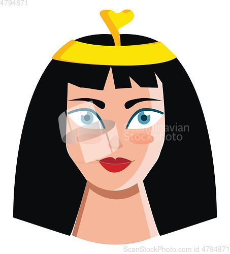 Image of Queen Cleopatra the ruler of kingdom of Egypt and was known for 