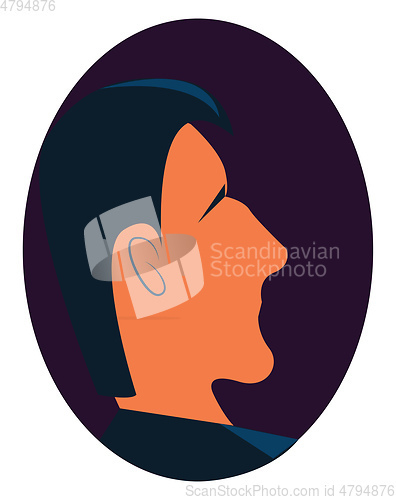 Image of Profile picture of young man wearing a blue shirt vector color d