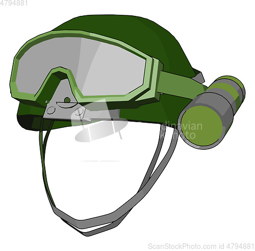 Image of A Safety helmet and glass vector or color illustration