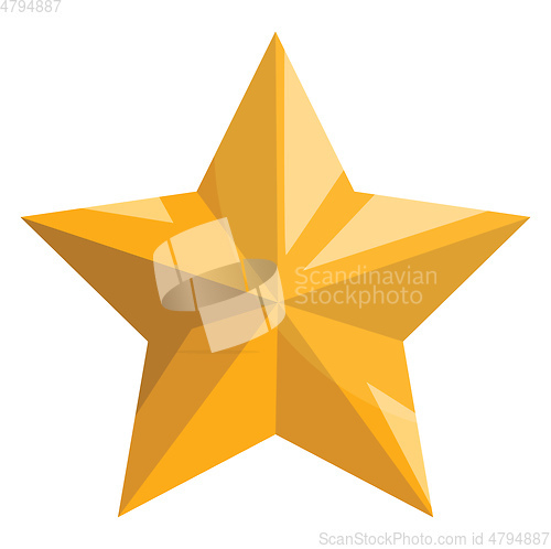 Image of Gold christmas star vector illustration on a white background