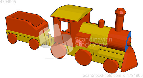 Image of A toy train picture vector or color illustration