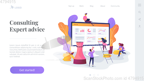 Image of Consulting landing page template.