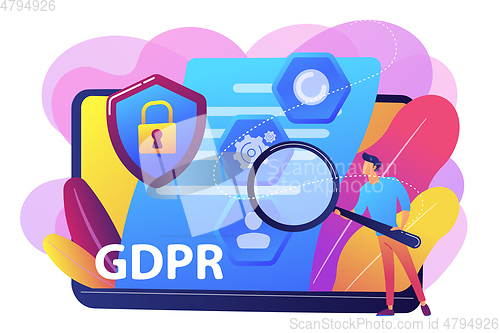 Image of General data protection regulation concept vector illustration.