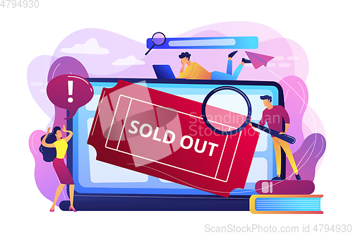 Image of Sold-out event concept vector illustration.