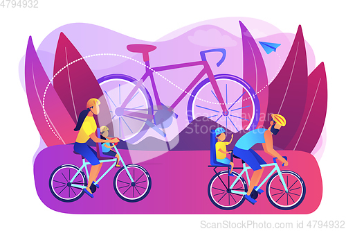 Image of Cycling experiences concept vector illustration.