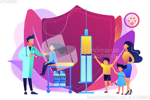 Image of Vaccination of preteens and teens concept vector illustration.