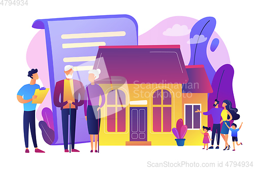 Image of Retirement estate planning concept vector illustration.