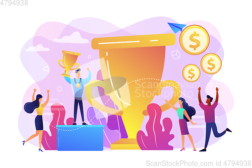 Image of Prize pool concept vector illustration.