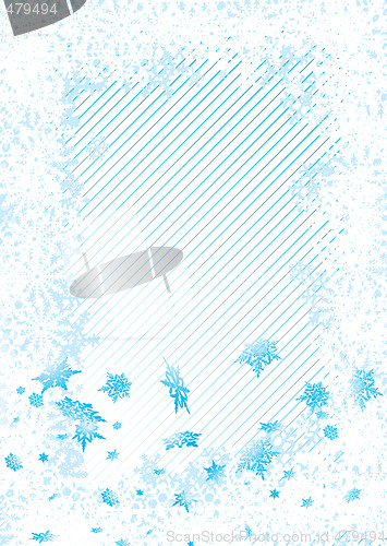 Image of snowflake fall copyspace