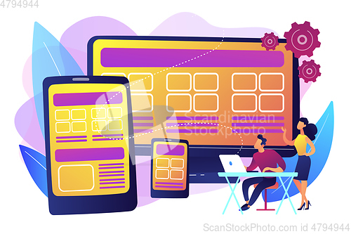 Image of Responsive web design concept vector illustration.