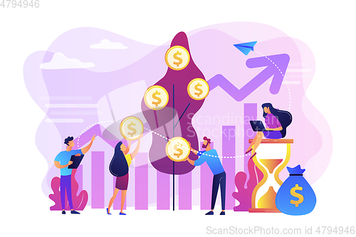 Image of Portfolio income concept vector illustration.