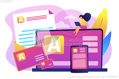 Image of Corporate literature concept vector illustration.