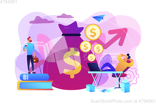 Image of Passive income concept vector illustration.