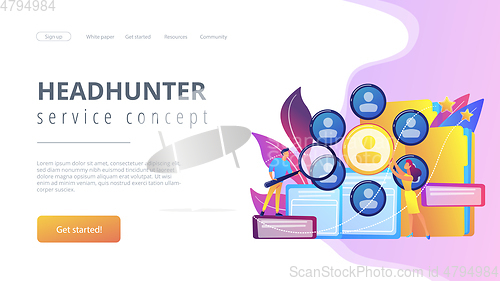 Image of Human resources concept landing page.