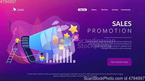 Image of Promotion strategy concept landing page.