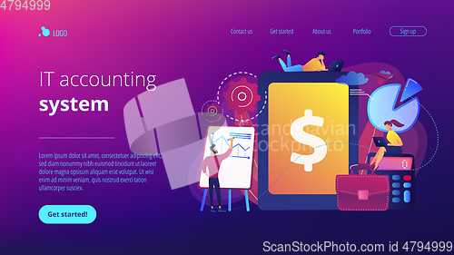 Image of Enterprise accounting concept landing page.