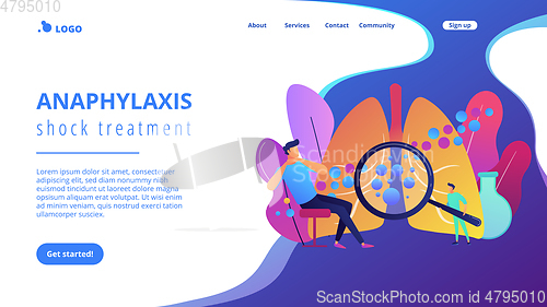 Image of Anaphylaxis concept landing page.