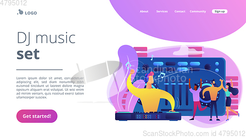 Image of Electronic music concept landing page.