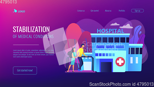 Image of Rehabilitation center concept landing page.