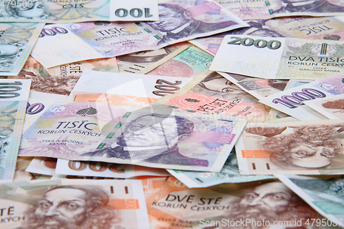 Image of czech money background