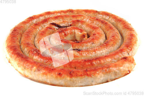 Image of spiral grilled sausage 