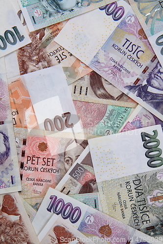 Image of czech money background