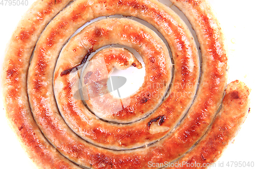 Image of spiral grilled sausage 