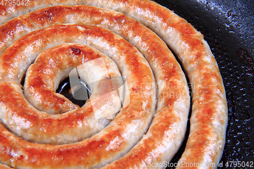 Image of spiral grilled sausage 