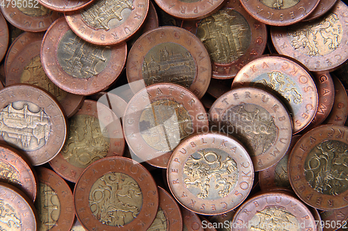 Image of czech money background