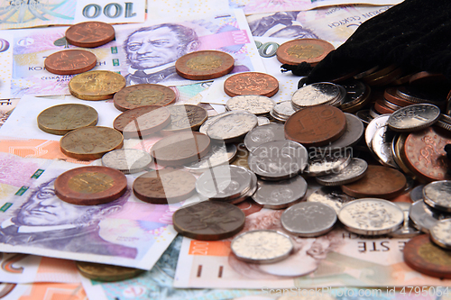 Image of czech money background