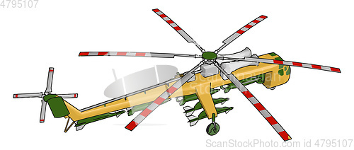 Image of Helipad; a helicopter landing platform vector or color illustrat