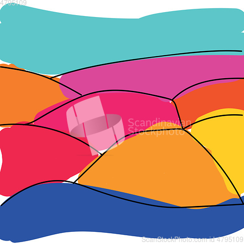 Image of A painting of a landscape vector or color illustration