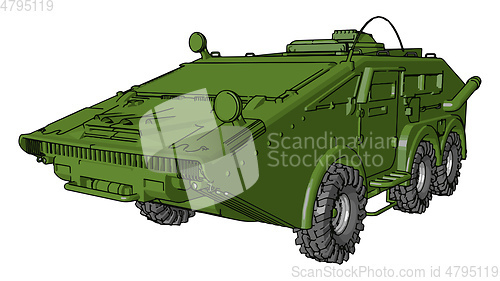 Image of Powerful vehicle vector or color illustration