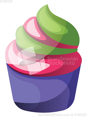 Image of Colorful cupcakeillustration vector on white background