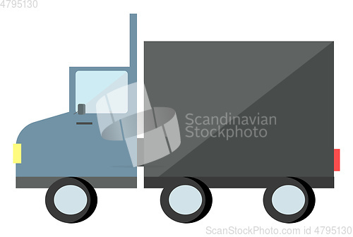 Image of A commercial transport truck vector or color illustration