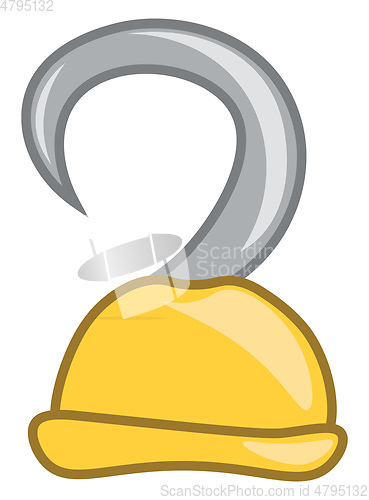 Image of Clipart of a yellow-colored pirate\'s hook vector or color illust