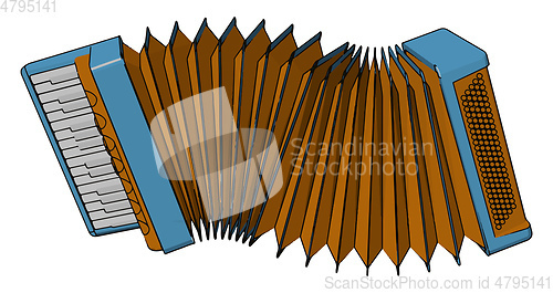 Image of Accordion a musical instrument vector or color illustration