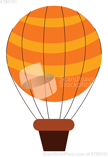 Image of Cartoon parachute with box vector or color illustration