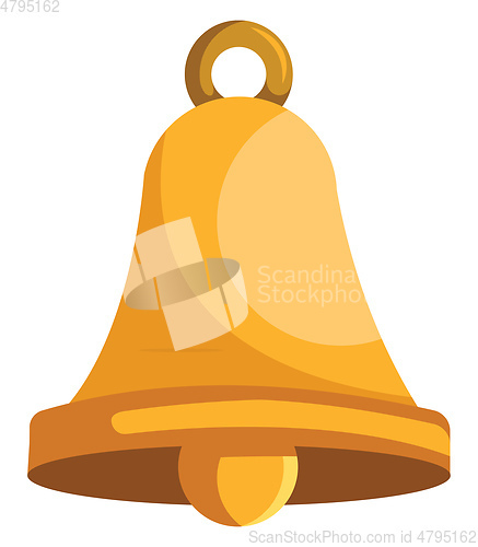 Image of Gold christmass bell vector illustration on a white background