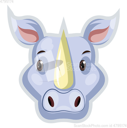 Image of Blue Horse, vector color illustration.