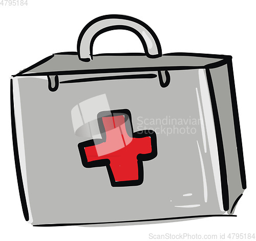 Image of First aid kit illustration color vector on white background