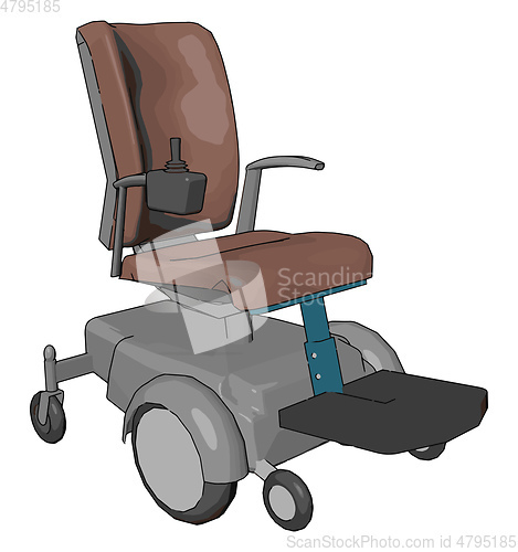 Image of A Motorized wheelchair machine vector or color illustration