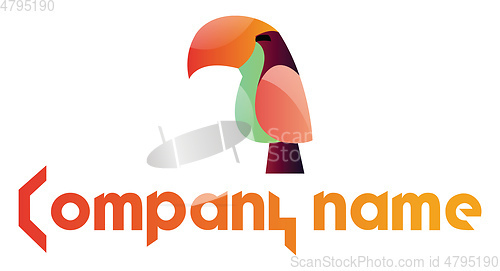 Image of Colorful parot and blank text simple logo vector illustration on