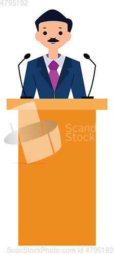 Image of Politician character vector illustration on a white background