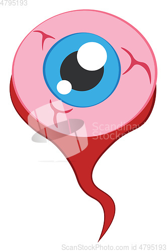 Image of Clipart of an eyeball representing its parts like veins blue pup