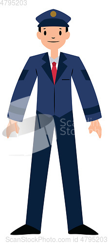 Image of Pilot character vector illustration on a white background