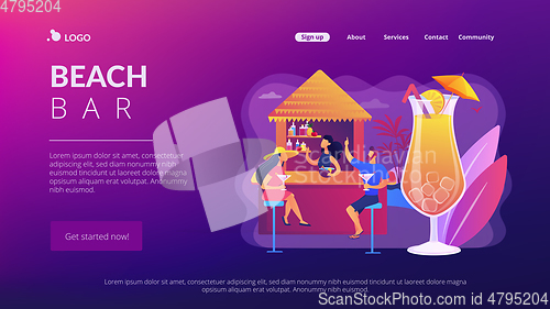 Image of Beach bar concept landing page.